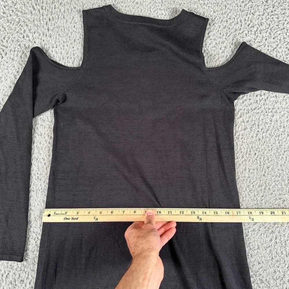 Lilly Pulitzer Dress Womens Medium Faire Sweater Black Onyx Metallic‎ Knit